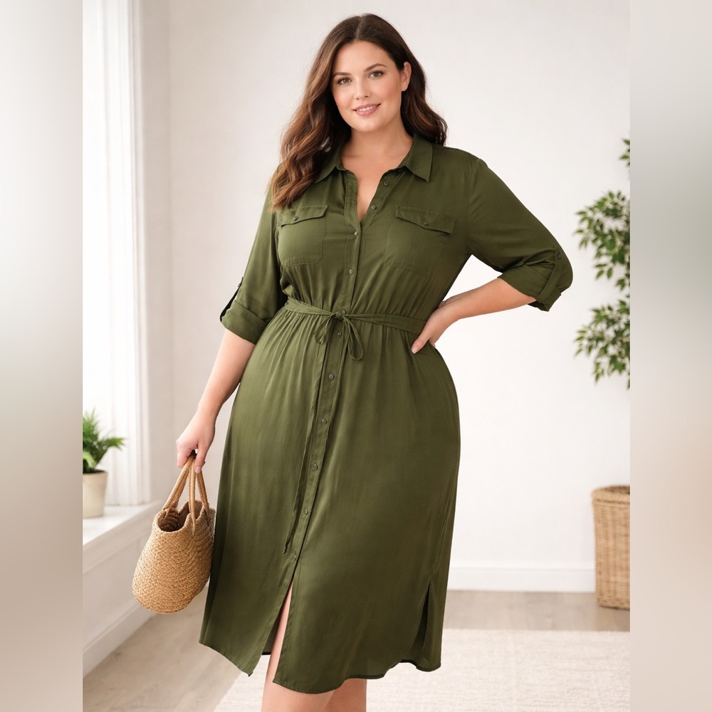 Ralph Lauren Sage Green Shirt Dress